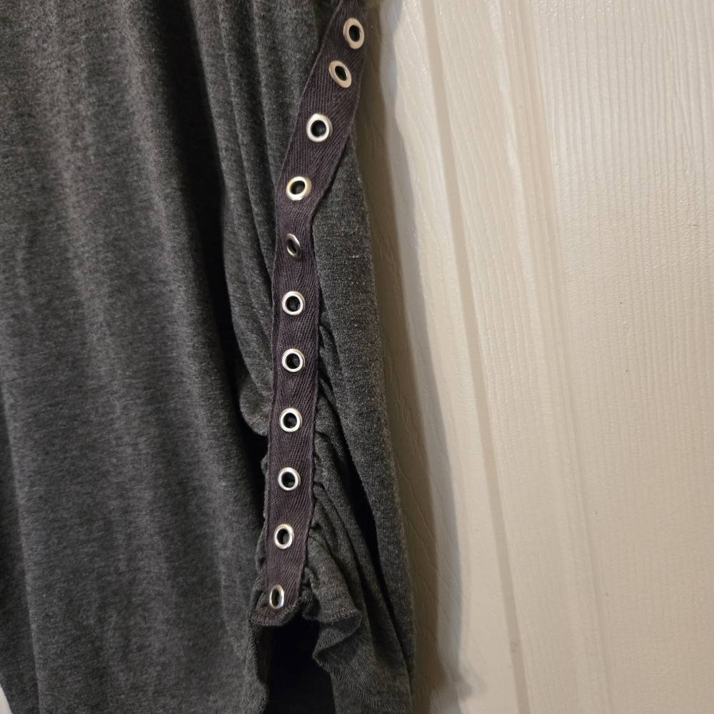 Maurices Dark Gray Sleeveless Tank with Side Grommets - Picture 2 of 4